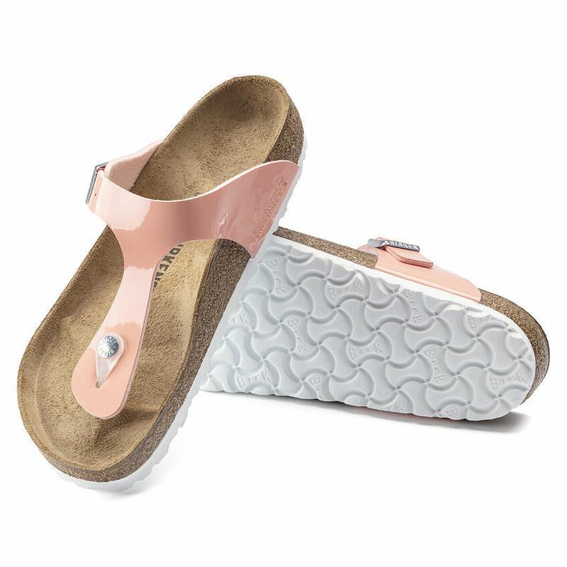 Birkenstock Patent Birko-flor Gizeh Dame Rosa | NO 107PJJ